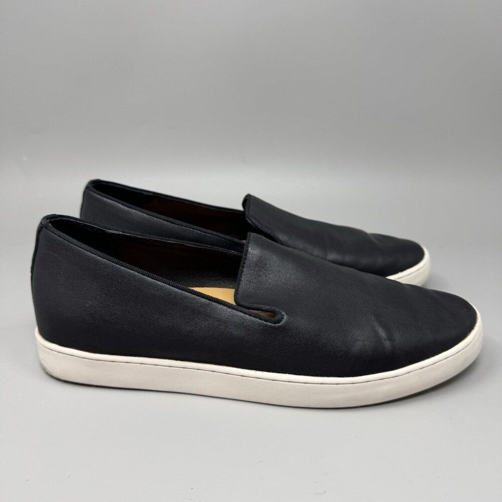 Birdies The Swift Black Smooth Leather Slip On Sneaker Women Size 8.5